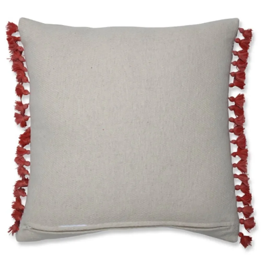 Pillow Perfect Ombre Coastal Stripe Blue/Coral 16 Inch Throw Pillow